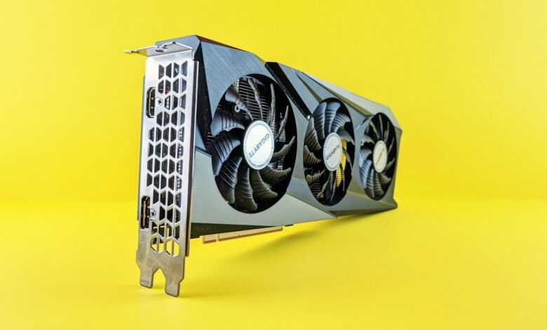 a close up of a computer fan on a yellow background