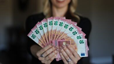 woman, happy, money, euro, bills, hand, stack, earn, income, interests, economy, finance, business, profit, loan, credit, give, borrow, lend, investment, income, loan, loan, loan, loan, loan