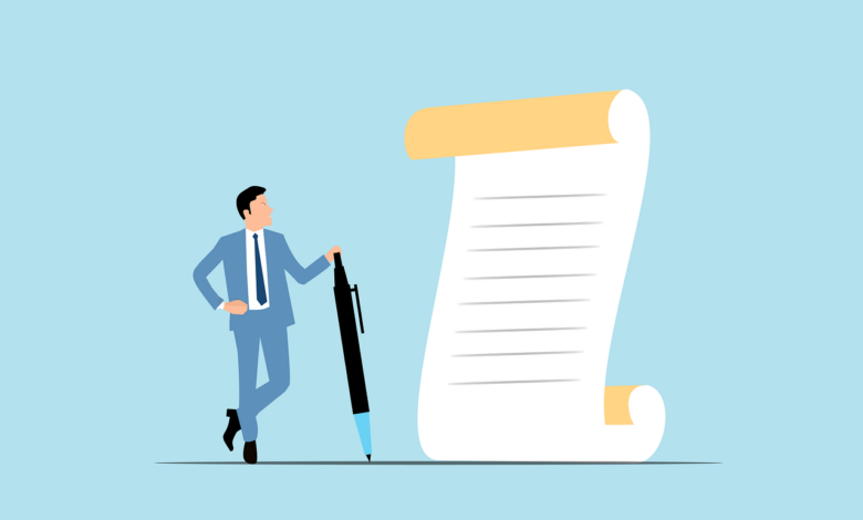 businessman, contract, agreement, signing, pen, document, formal, paper, legal, paperwork, signature, professional, writing, decision-making, legal document, scroll paper, contract signing