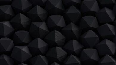 a black background with a lot of black cubes