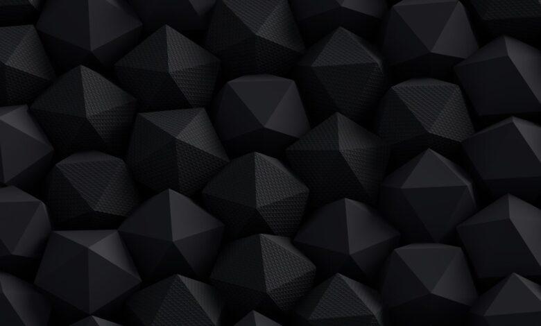 a black background with a lot of black cubes